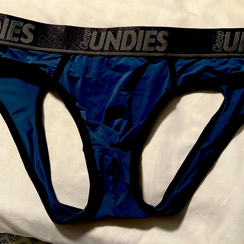 CheapUndies Navy Sports Jock Brief